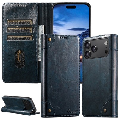 For iPhone 17 Air 16 Pro Max 15 14 13 12 11 XR XS Phone Case Leather Card Holder