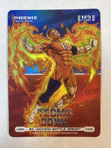 PHOENIX (Bo Nix) Bo Jackson Battle Arena Tecmo Logo Battlefoil Fire 125 Power