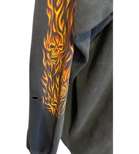 Vintage Easyriders Flame Biker Heaven & Hell Long Sleeve T-Shirt GRAIL 2Xl - Picture 3 of 5