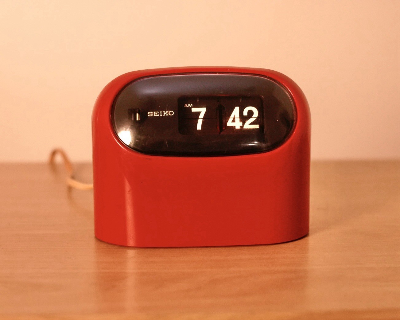 Seiko SD 502 Vintage Flip Clock Red Working