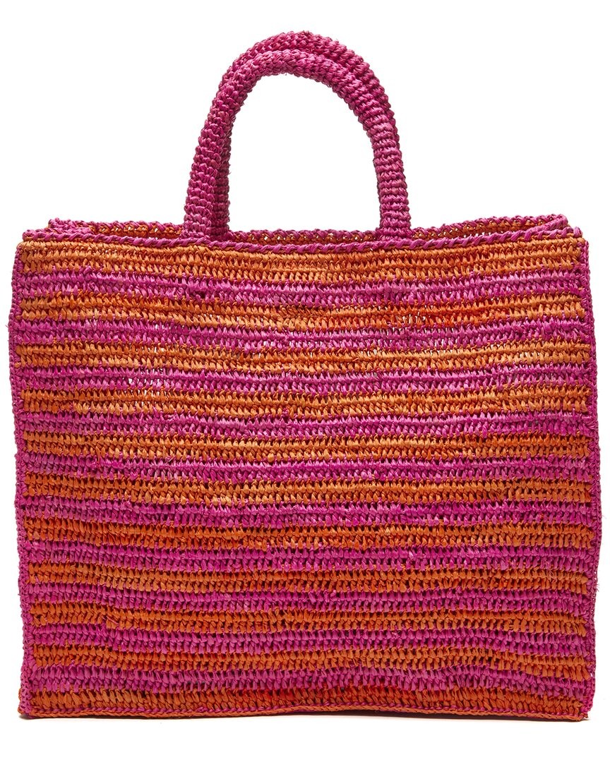 Mar Y Sol Callie Raffia Tote Women's Pink