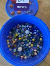 Vintage Marbles Lot Mixed Colours Various Sizes Lot Of Glowers