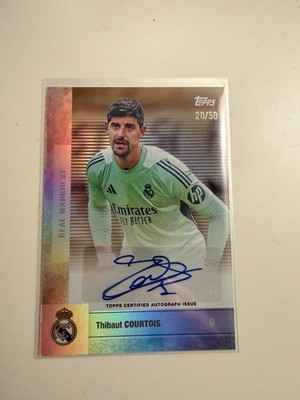 Thibaut Courtois Topps Real Madrid 2025/26 Certified Auto Gold Parallel 20/50