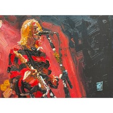 Original Kurt Cobain Freddy Sweater Impasto Painting Music Wall Art Nirvana
