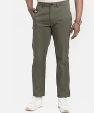 NEW MENS GOODFELLOW & CO SLIM TECH CHINO OLIVE GREEN PANTS SIZE 34 X 30