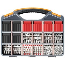 180Pcs AWG2 4 6 8 10 12 Thickened Electric Wire Lugs Heavy Duty Tinned Copper