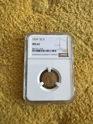 1929 indian head 2.50 gold coin