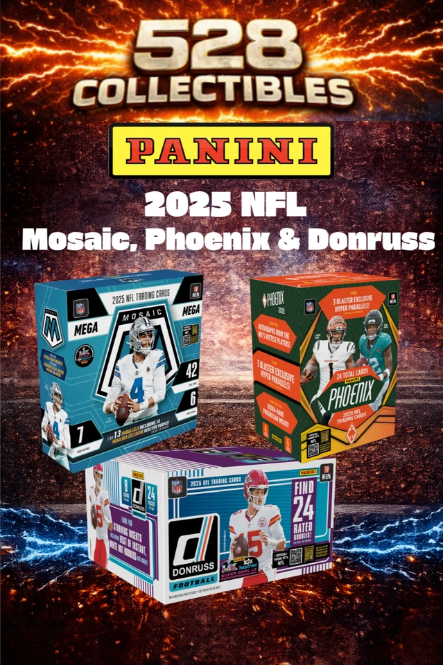 $1 Auctions! 2025 Panini Mosaic, Donruss & Phoenix NFL Mixer