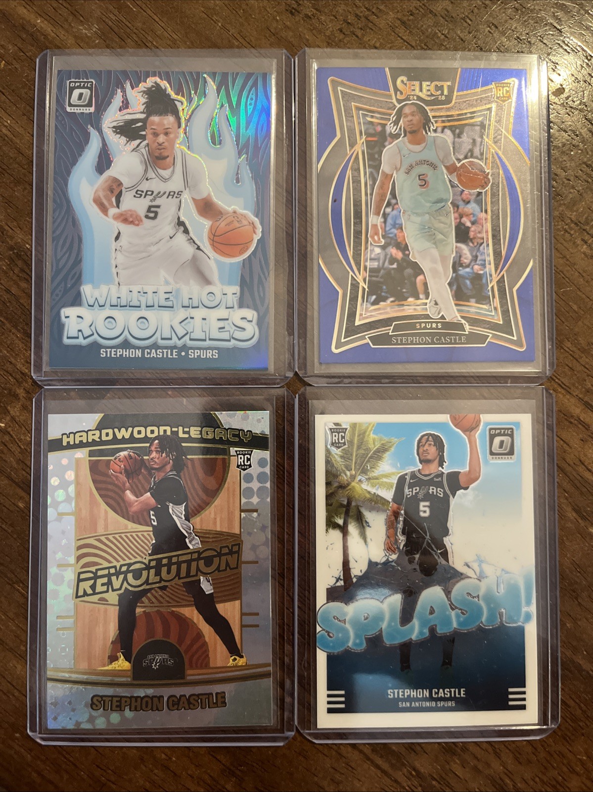 2024 Panini Stephon Castle Rookie Card Lot 4 Cards RC SA Spurs
