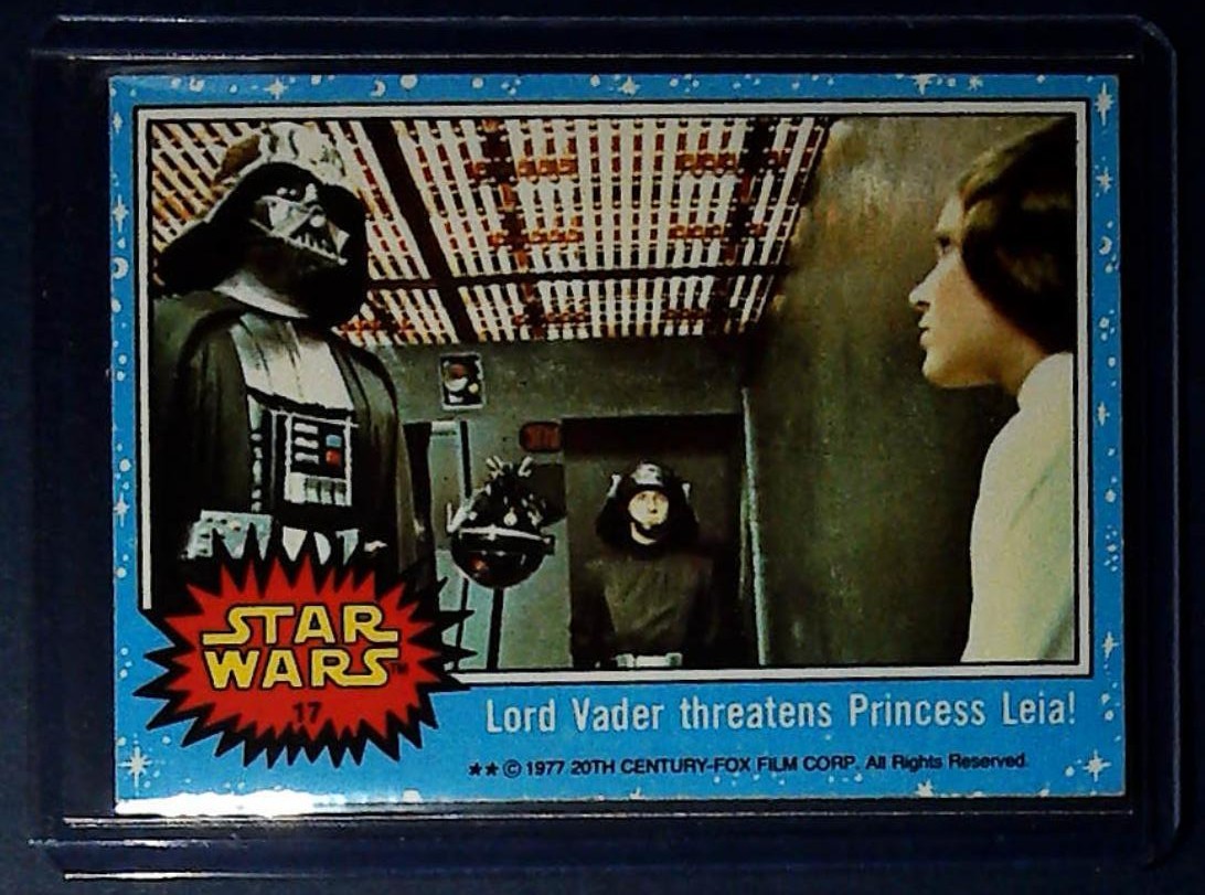 1977 Topps Star Wars Darth Vader & Princess Leia Rookie Card #17