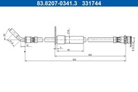 Ate 83.8207-0341.3 Bremsschlauch FüR Ford