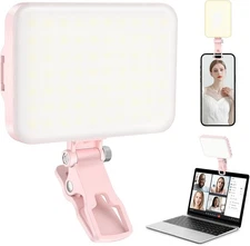 60 LED Portable Selfie Light Video Conference Lighting with Clip & Camera Tripod