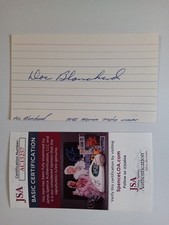 Doc Blanchard Signed Index Card Football Heisman Trophy Winner JSA COA -1 #