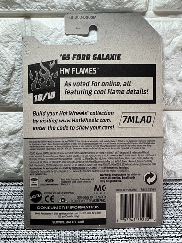 Hot Wheels HW Flames 10/10 '65 Ford Galaxie 221/250 schwarz - Bild 4 von 4