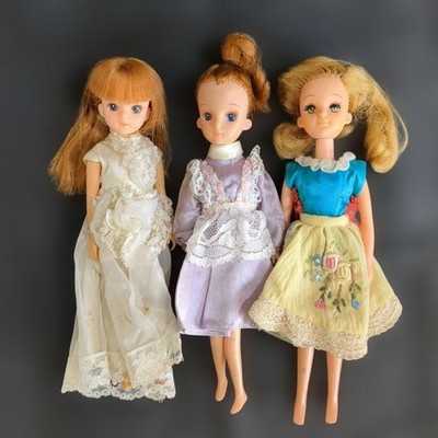 Licca Chan Showa Retro Doll Lot 2nd Gen 3rd Gen Harumi Collectible Set Vintage