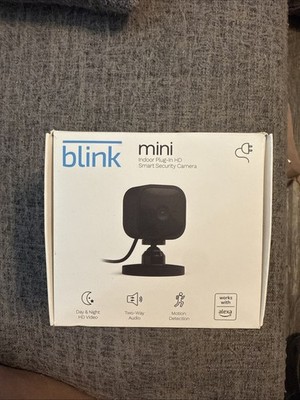 Blink Mini Indoor Plug-In HD Smart Security Camera with Alexa Functionality