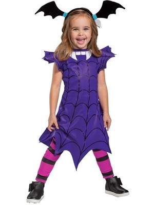Disney Toddler Girls Purple Vampirina Costume Vampire Halloween Dress 3T-4T 
