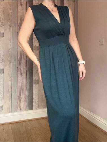 Peruvian Connection Pima Cotton Dark Teal Sleeveless Maxi Dress Size Large - Bild 3 von 8