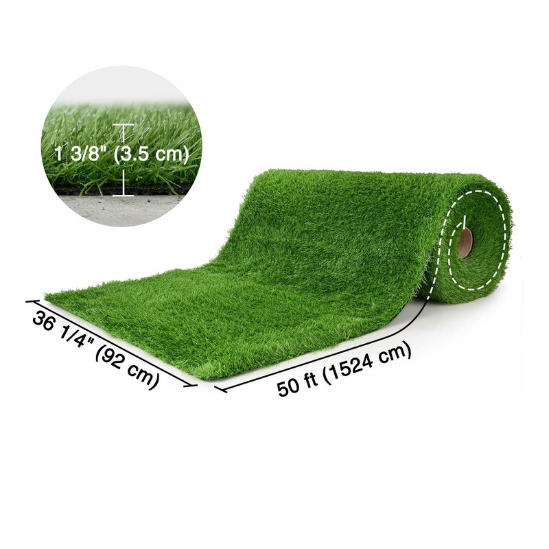 AplusChoice 50x3 Ft Artificial Grass Turf 1.38" Indoor Batting Tunnels Outdoor