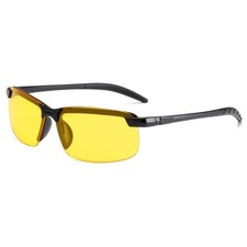 Sport Wrap Day or Night Driving Vision HD SUN GLASSES Amber High Definition Lens