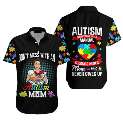 Autism Awareness Gifts for Mom Super Mom Hawaiian Shirt