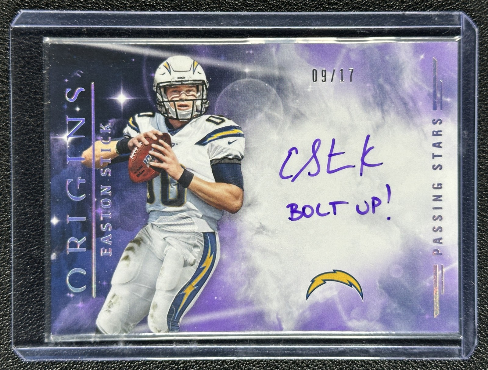 Easton Stick Panini Origins Passing Stars Signatures #PSES Purple