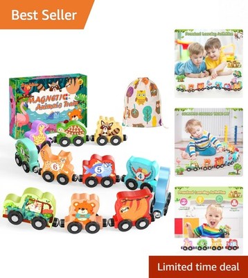 Interactive Montessori Animal Train Set - Develops Fine Motor Skills for Kids