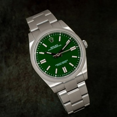 2024 Rolex Oyster Perpetual 41mm Green Dial Stainless Box & Papers - 124300
