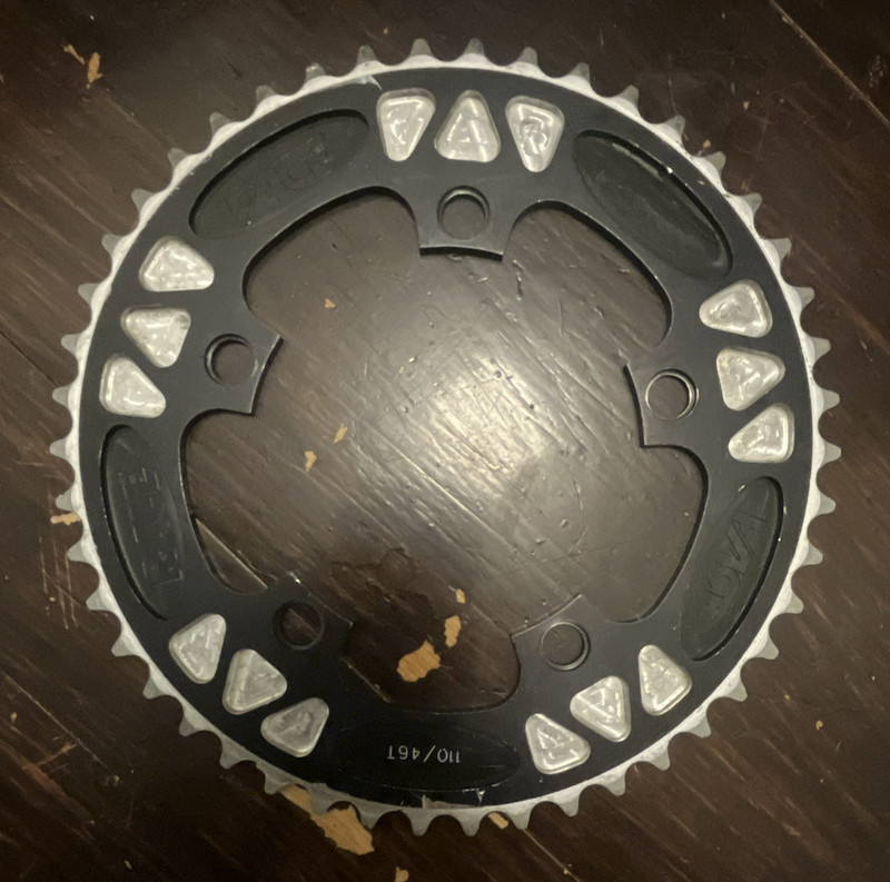 Race Face Chainring 46T 110 BCD Bolts Aluminum Black/Silver