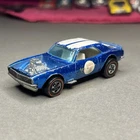 Hot Wheels Redline Heavy Chevy, Spoiler, Blue HK, Tabbed Base, White Interior