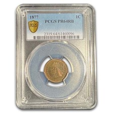 1877 Indian Head Cent PR-64 PCGS (Red/Brown)