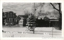 Bartlett, Illinois IL Homes Snow Original Vintage Real Photo Postcard RPPC