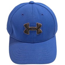 Under Armour Youth Blue Microthread Embroidered Logo Stretch Fit Hat SM/MD