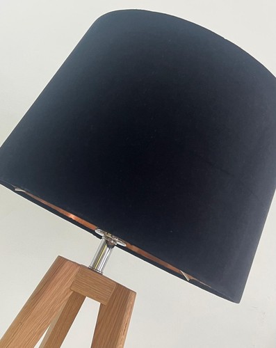 Lampshade Black Velvet Brushed Copper Tapered Empire Light Shade - Picture 11 of 16