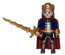 Playmobil Rey Medieval con Llave Castillo, Capa Roja y Espada Larga - C15