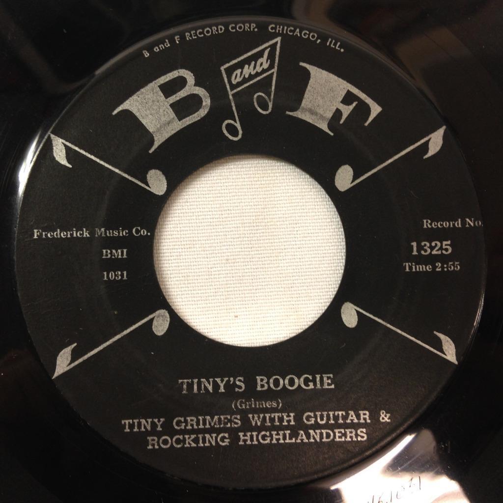 TINY GRIMES & ROCKING HIGHLANDERS 45:Blues Round Up /Boogie