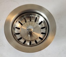 4-1/2" Flanged Sink Strainer - 3" Total Length - 1-1/2" Threaded Pipe Dia -Qty 3