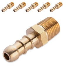 LPG FULHAM NOZZLE 1/4" MALE BSP THREAD NIPPLE FOR ORANGE FLEXIBLE GAS PIPE x 6