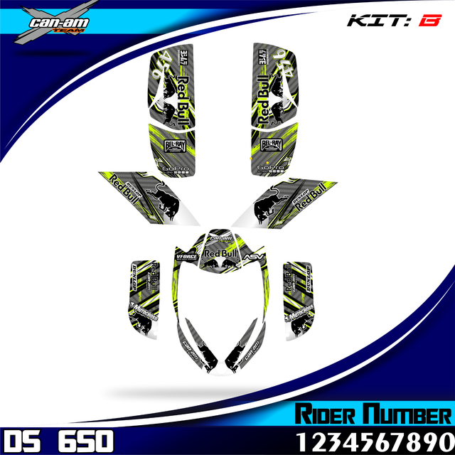 bombardier ds 650 ds650 canam decals graphics stickers full kit new atv quad eBay