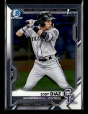 2021 Bowman #BCP-33 Eddy Diaz Chrome Prospects Colorado Rockies