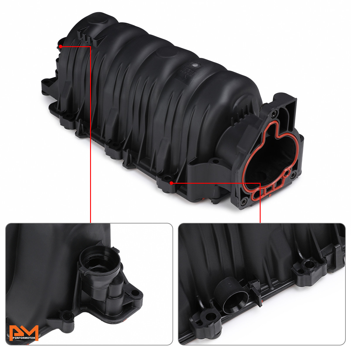 OE Style Intake Manifold For Chevy Impala/Monte Carlo/Buick Regal/LeSabre 3.8L | ABS Plastic | Black