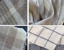 Luxurious Wool blanket throw plaid Natural not colored ITALIAN QUALITY SALES