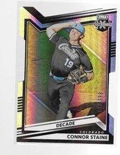 CONNOR STAINE 2022 PANINI ELITE EXTRA EDITION DIE-CUT DECADE CARD #146  /999