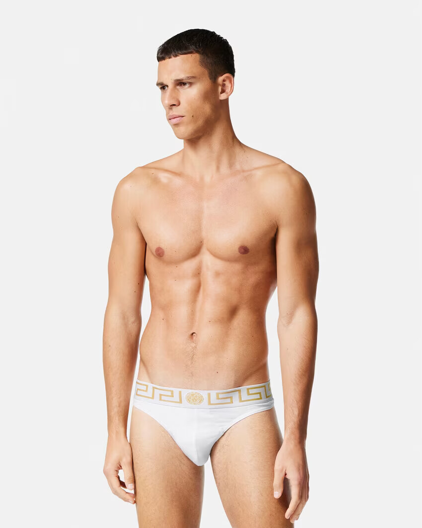 【送料&関税込】Versace Greca Border Stretched Thong Greca Border Thong | VERSACE US