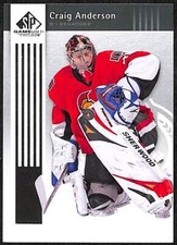 2011 SP Game Used  Craig Anderson #66   Ottawa Senators