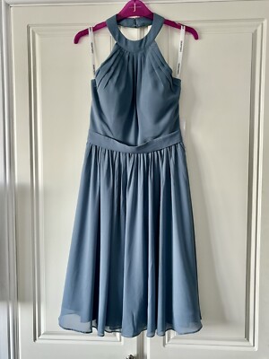 Womens Duntery LAUREN Slate Blue Wedding Guest Dress Prom Dress Bridesmaid  Dress | eBay UK