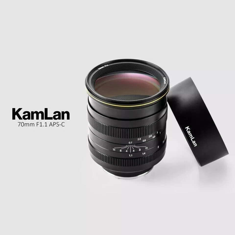 Kamlan　70mm　F1.1　EOS-M　EF-M Kamlan 70mm F1.1 APS-C Manual Lens Fr Canon EOS-M Sony E