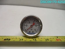 MEASUREMAN 1-1/2" DIAL SIZE GLYCERIN FILLED FUEL PRESSURE GAUGE 1/8" REAR MOUNT