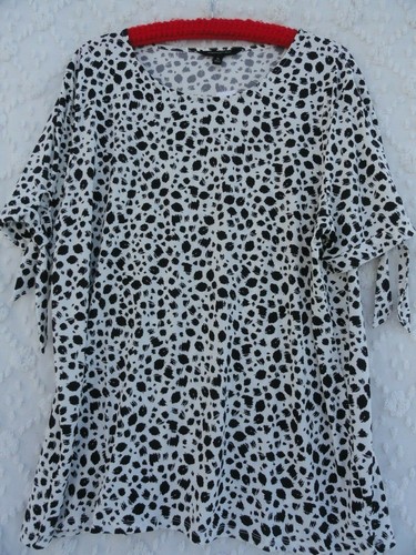 Banana Republic NEW Knit Top Misses XL Ivory Black Polyester Sleeve Ties NWT - Picture 8 of 8