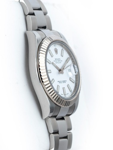 Rolex Datejust II 116334 41mm White Dial 18K White Gold Bezel Watch PAPERS MINT - Picture 5 of 15